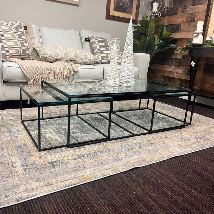 Glass Nesting Cocktail Table
