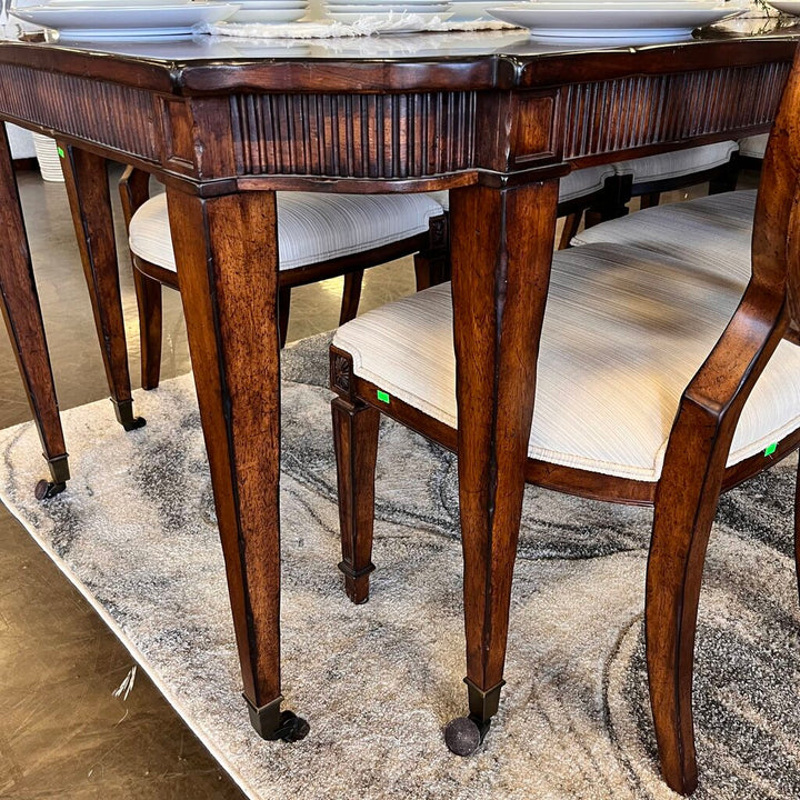 Orig Price $5256 - Dining Table w/ 8 Chairs and 2 Leaves