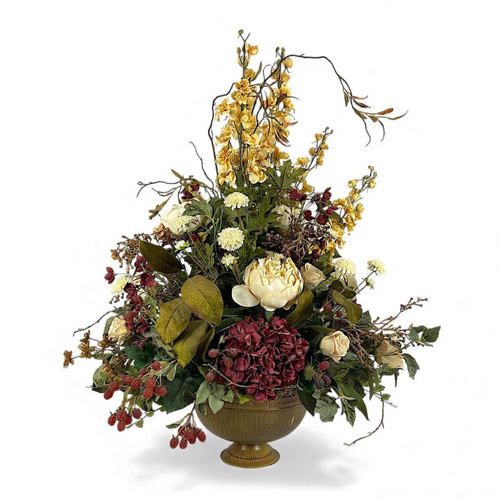 Fruit & Floral Arrangement in Pedestal Bowl