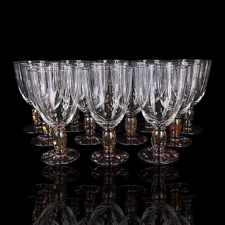 Set of 12 Glass Water Goblets