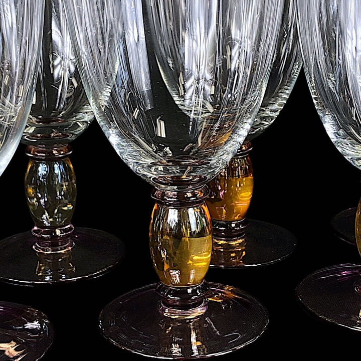 Set of 12 Glass Water Goblets