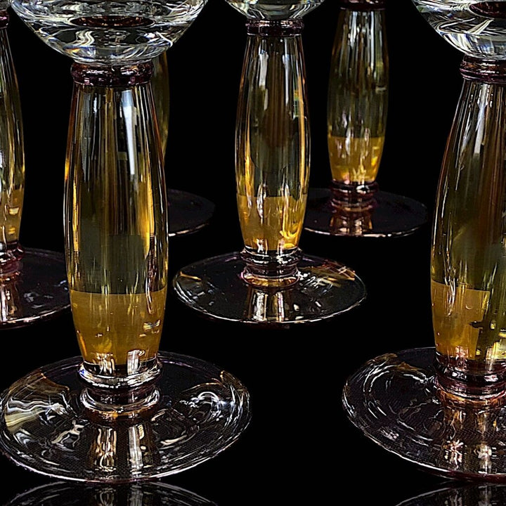 Set of 9 Glass Wine Goblets