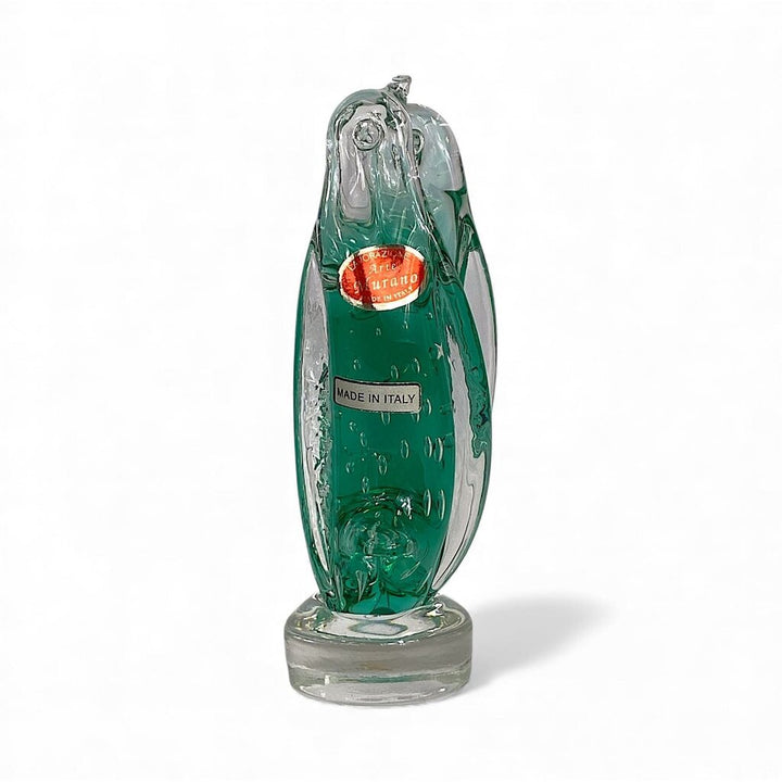Murano Glass Penguin Couple Sculpture