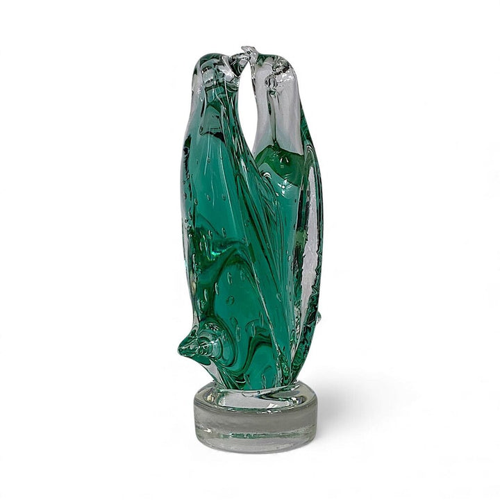 Murano Glass Penguin Couple Sculpture