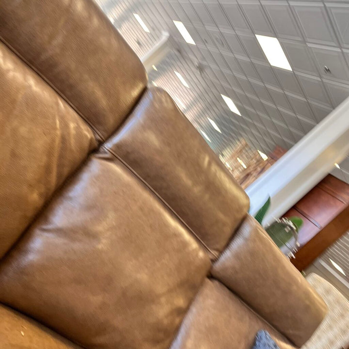 Orig Price $10400 - Leather sectional w/ Power Reclining Ends