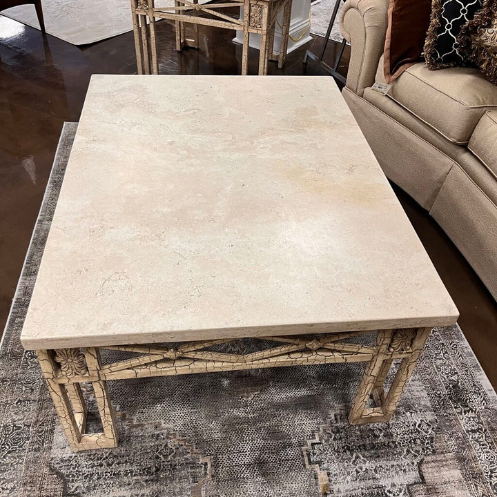 Orig Price $1499 - Stone & Metal Cocktail Table