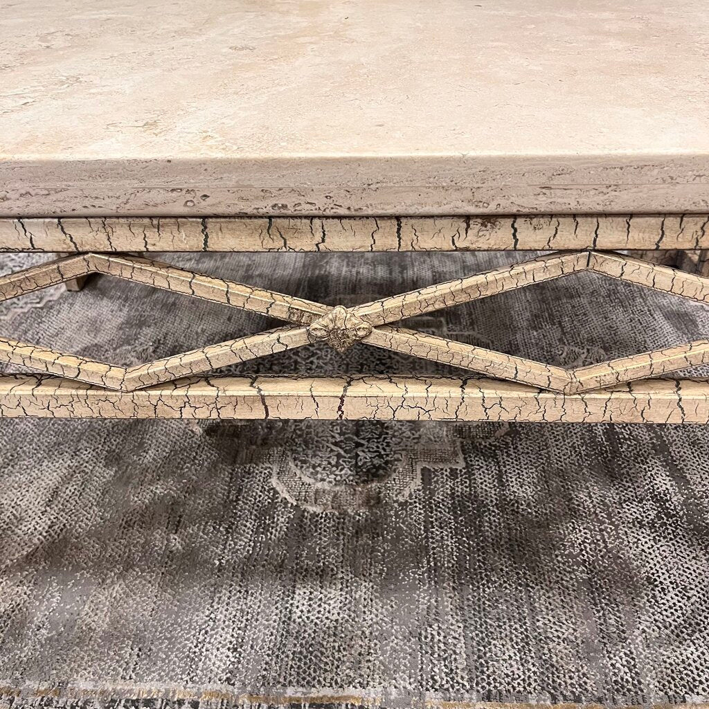 Orig Price $1499 - Stone & Metal Cocktail Table