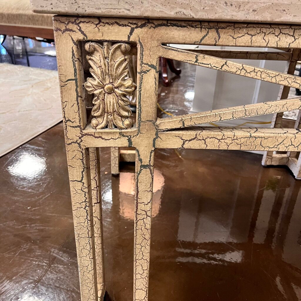 Orig Price $800 - Stone & Metal Side Table