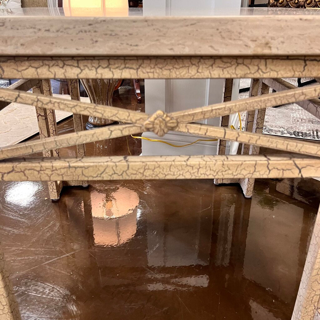 Orig Price $800 - Stone & Metal Side Table