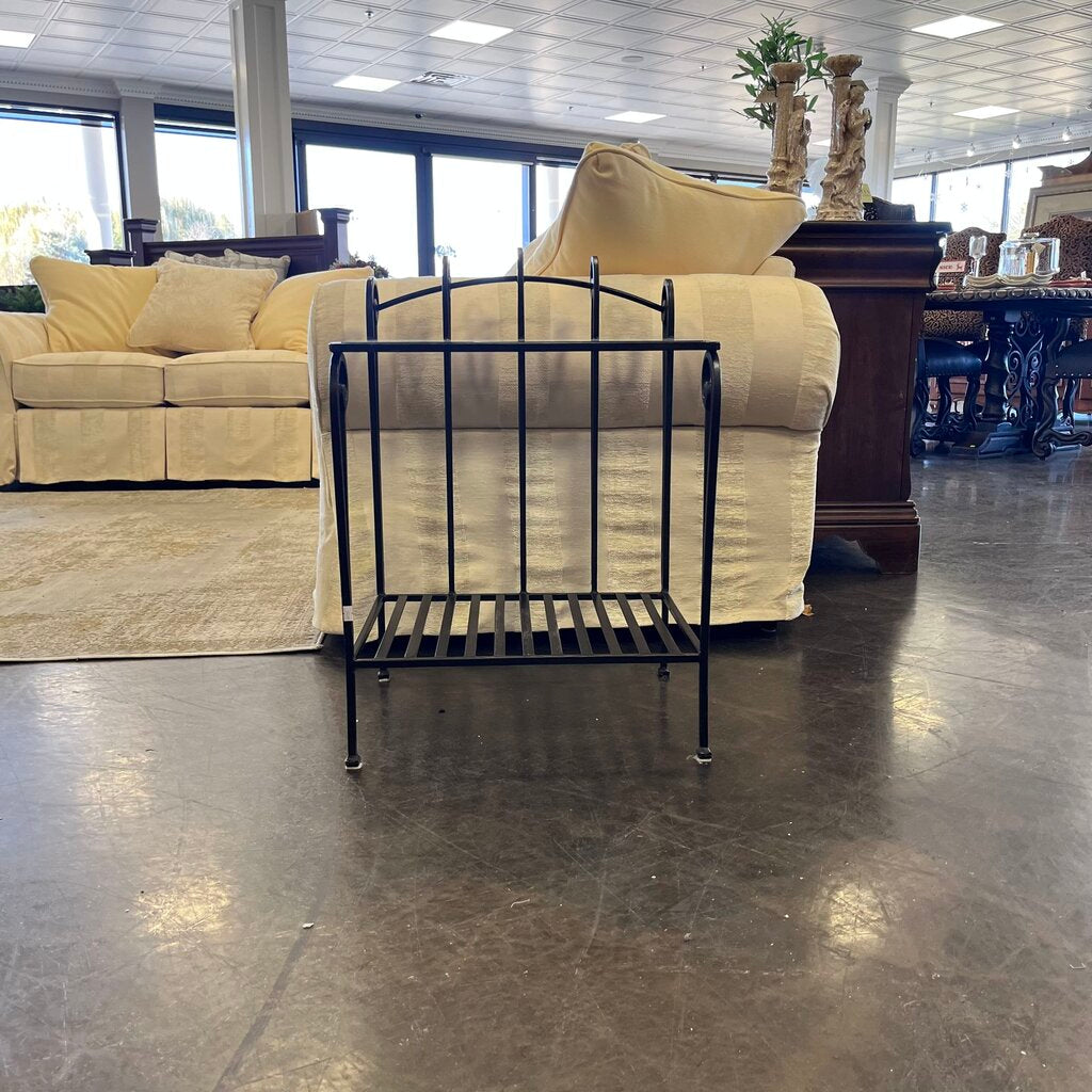 Metal & Glass End Table