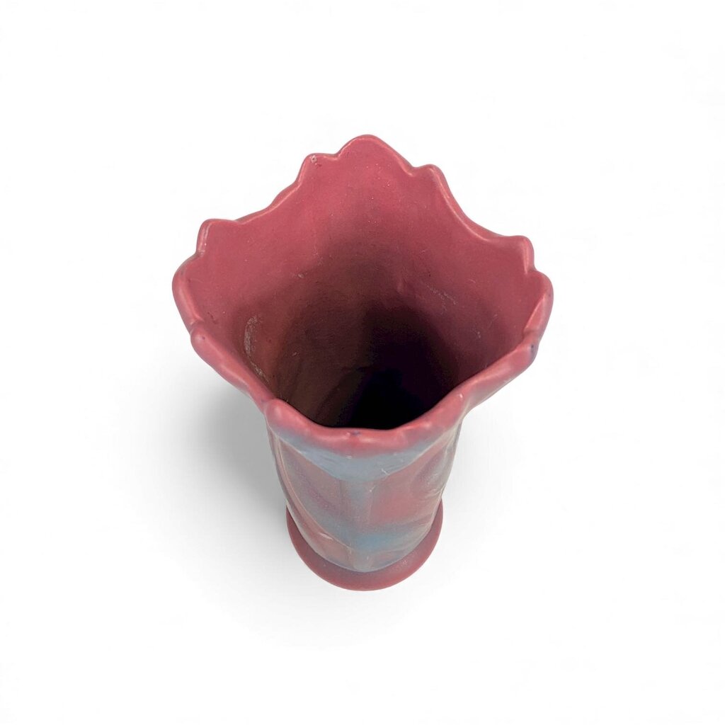 Matte Glazed Embossed Tulip Vase