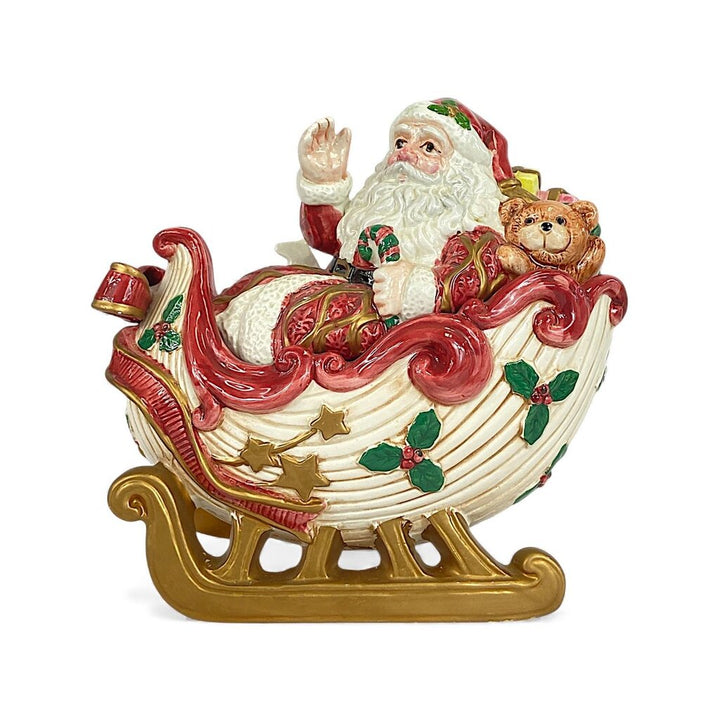 Kris Kringle's Sleigh Lidded Jar