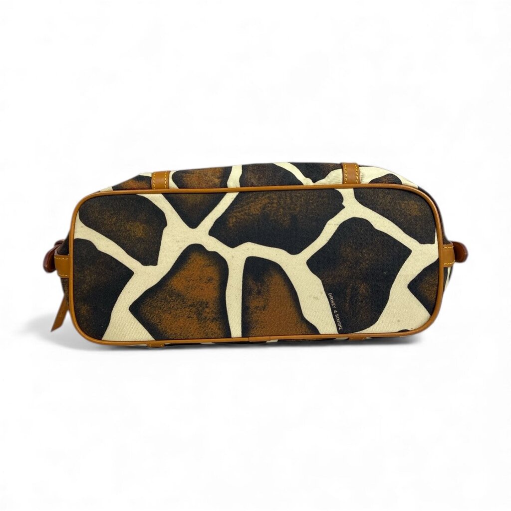 Nylon Giraffe Print Satchel Duffle w/ Leather Trim