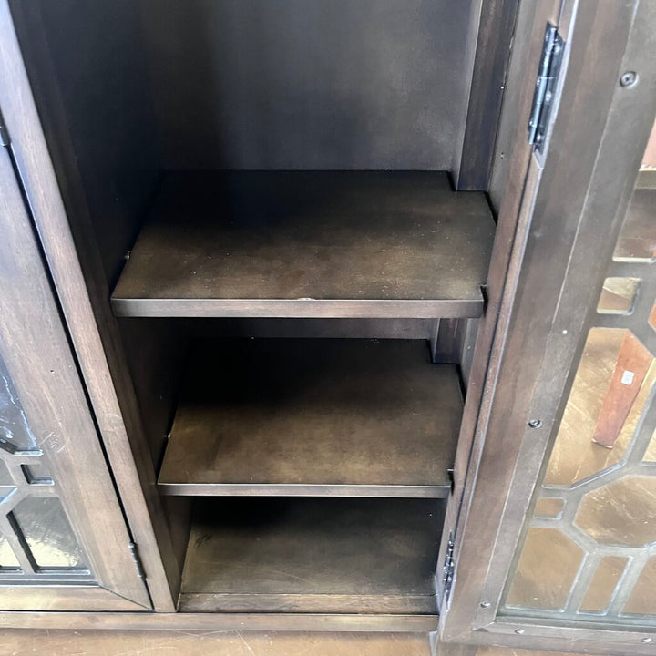 Orig Price $650 - Console w/ Glass Doors