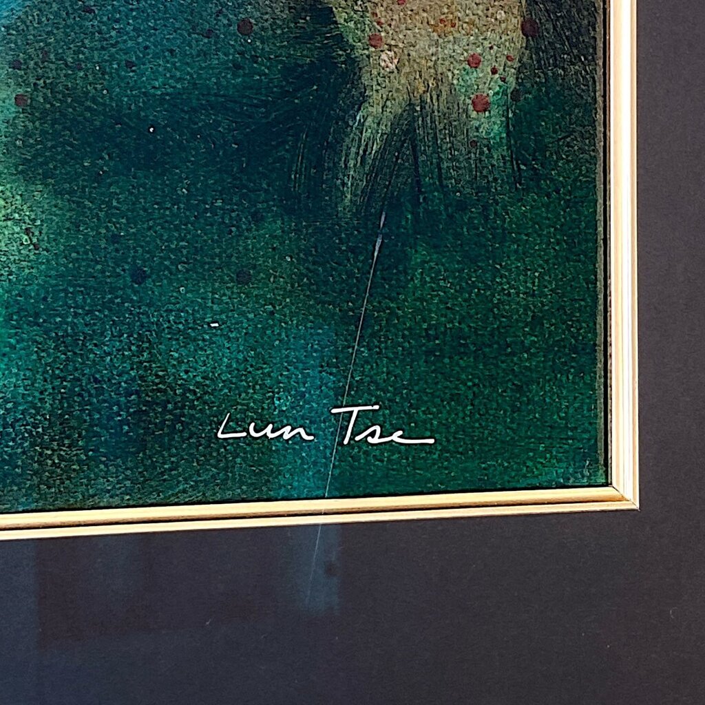 Framed Abstract Leaves Artwork