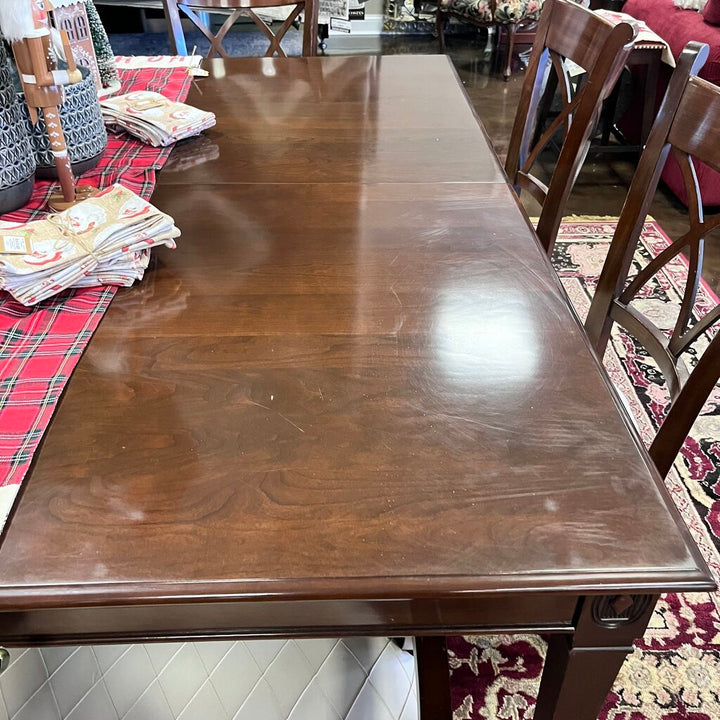 Orig Price $6000 - Dining Table w/ 6Chairs & 2 Leaves