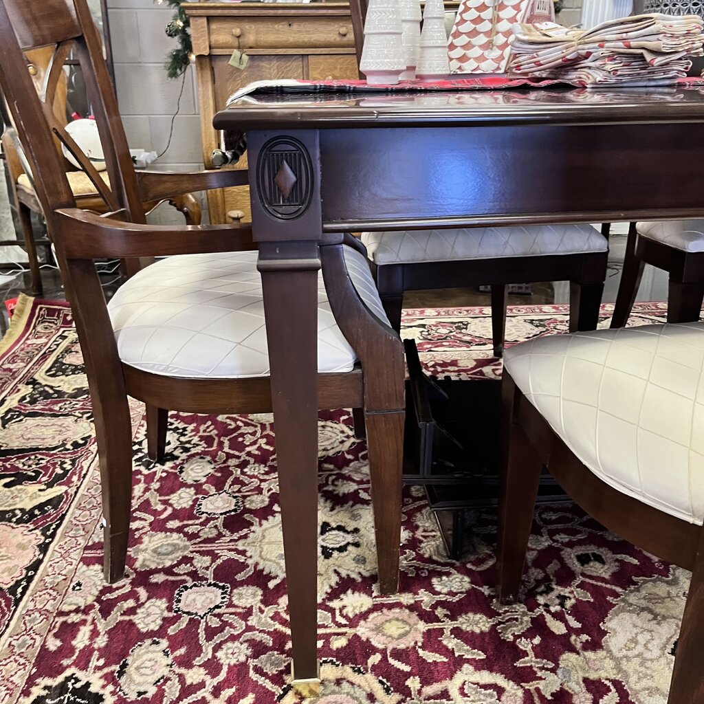 Orig Price $6000 - Dining Table w/ 6Chairs & 2 Leaves - Acosta's Home