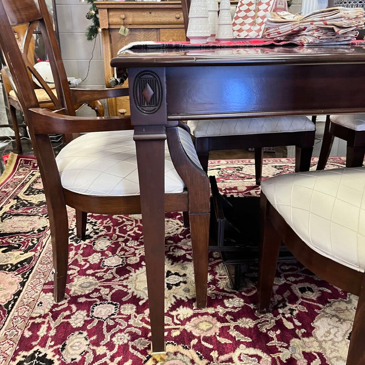 Orig Price $6000 - Dining Table w/ 6Chairs & 2 Leaves - Acosta's Home