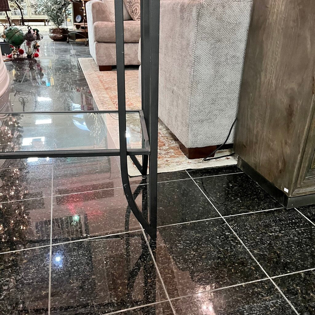 Orig Price $450 - Metal & Glass Etagere