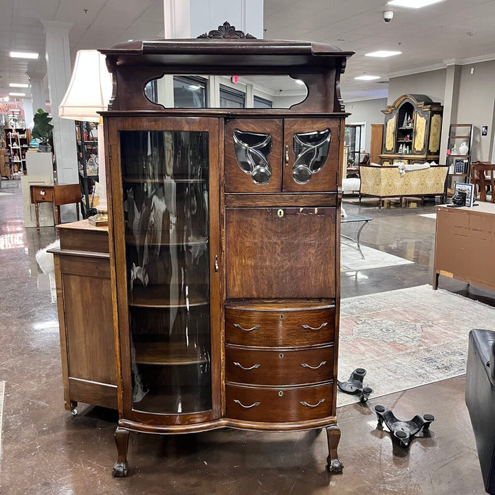 Vintage Secretary Desk w/ Curio - Acosta's Home