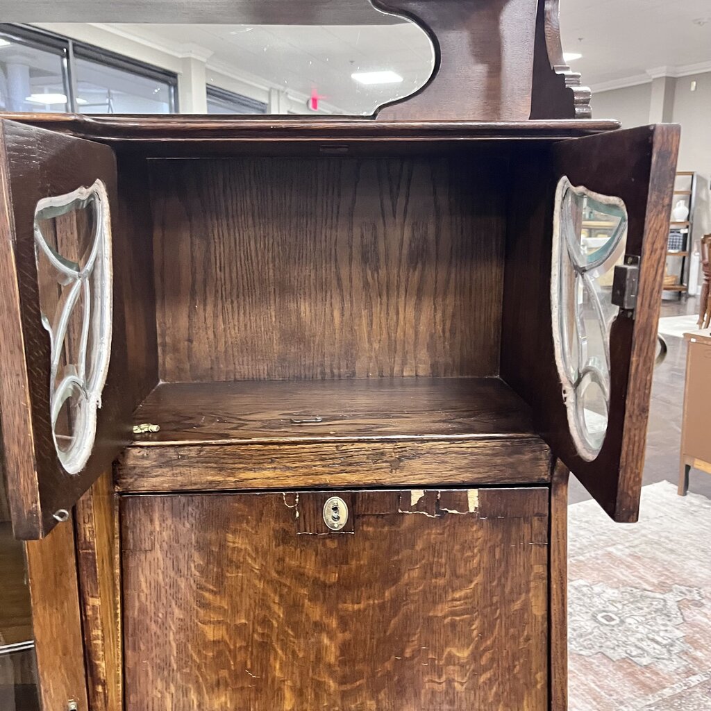 Vintage Secretary Desk w/ Curio - Acosta's Home