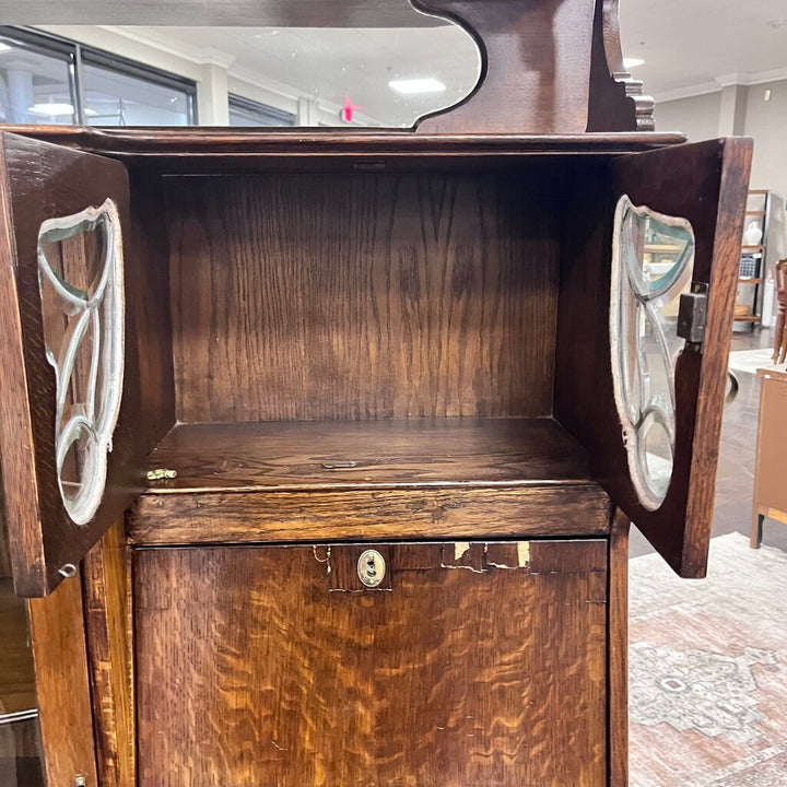 Vintage Secretary Desk w/ Curio - Acosta's Home