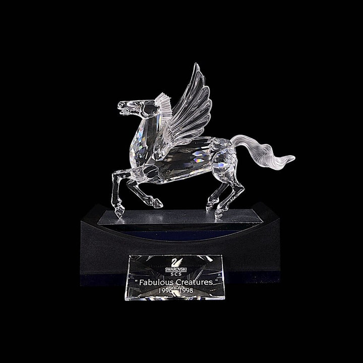 Crystal Pegasus w/ "Fabulous Creatures" Plaque & Base - Boxes Available