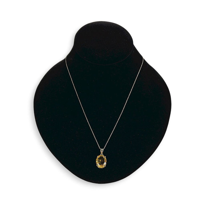 Breathless Citrine Necklace w/ Extra Sterling Silver Chain - Box Available