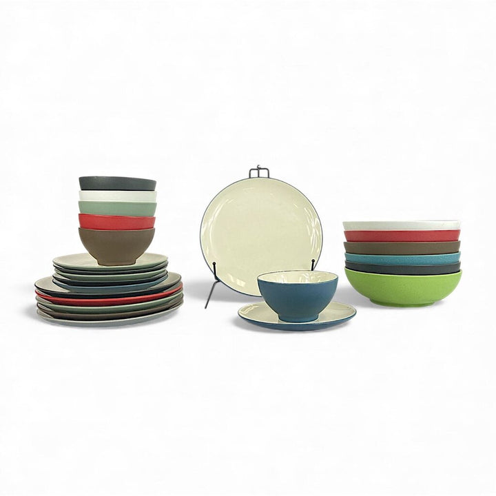 4 Piece/ 6 Place Settings Stoneware w/ Extras - Colorwave