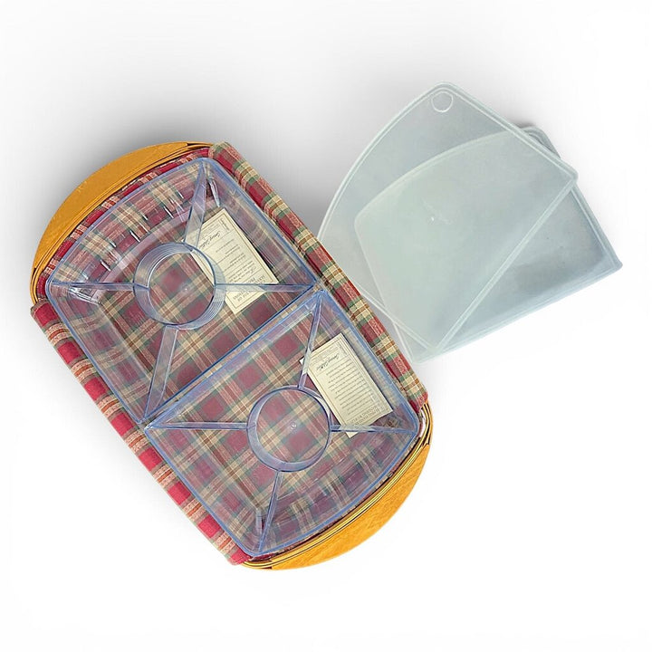 Longaberger Hostess Basket w/ Liners & Plastic Inserts