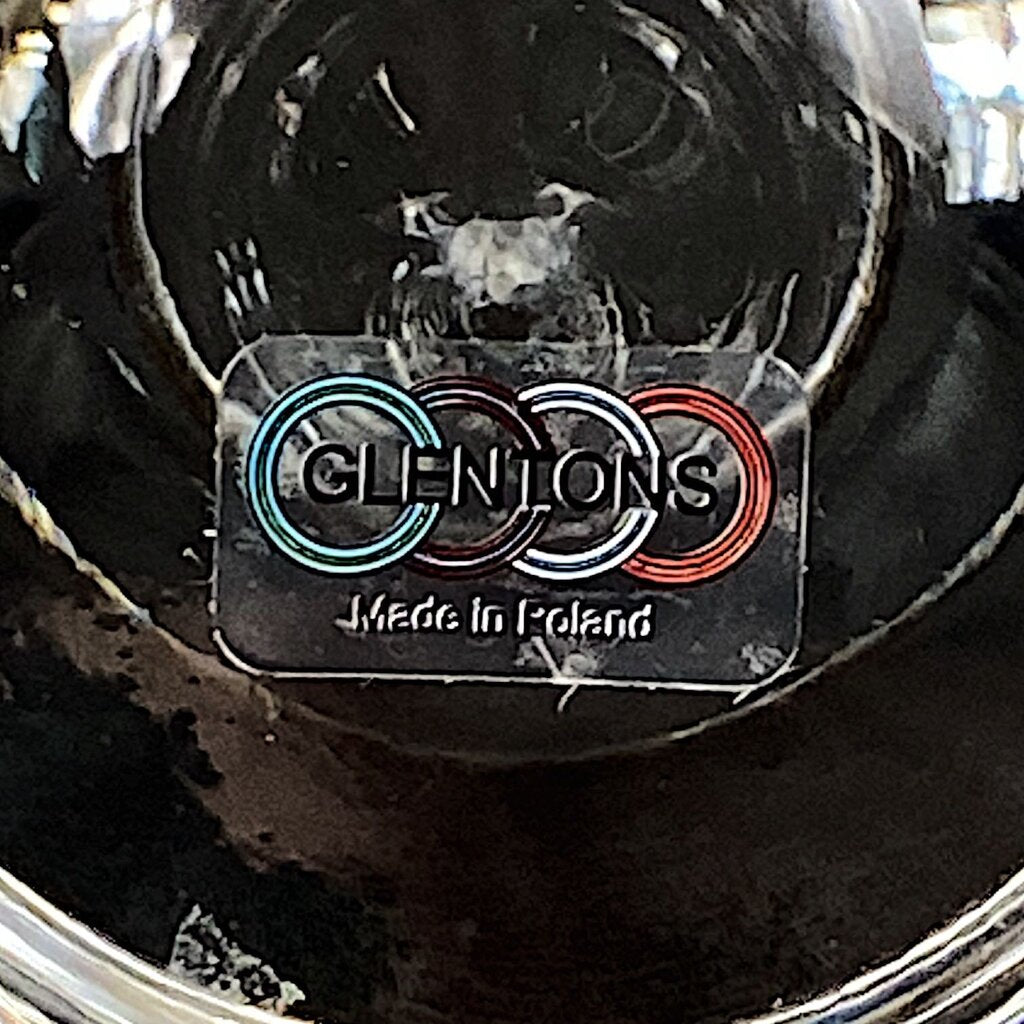 Footed Blown Glass Vase w/ Decorative Rim