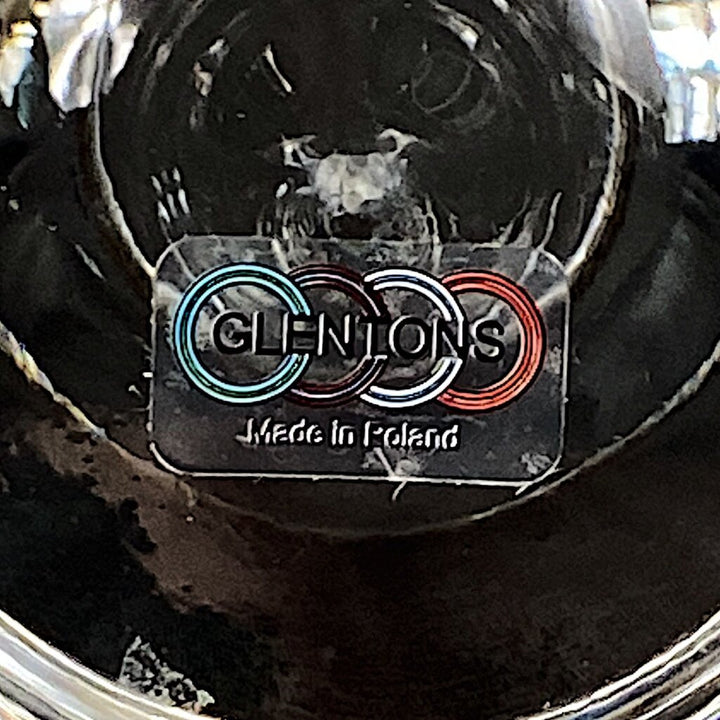 Footed Blown Glass Vase w/ Decorative Rim