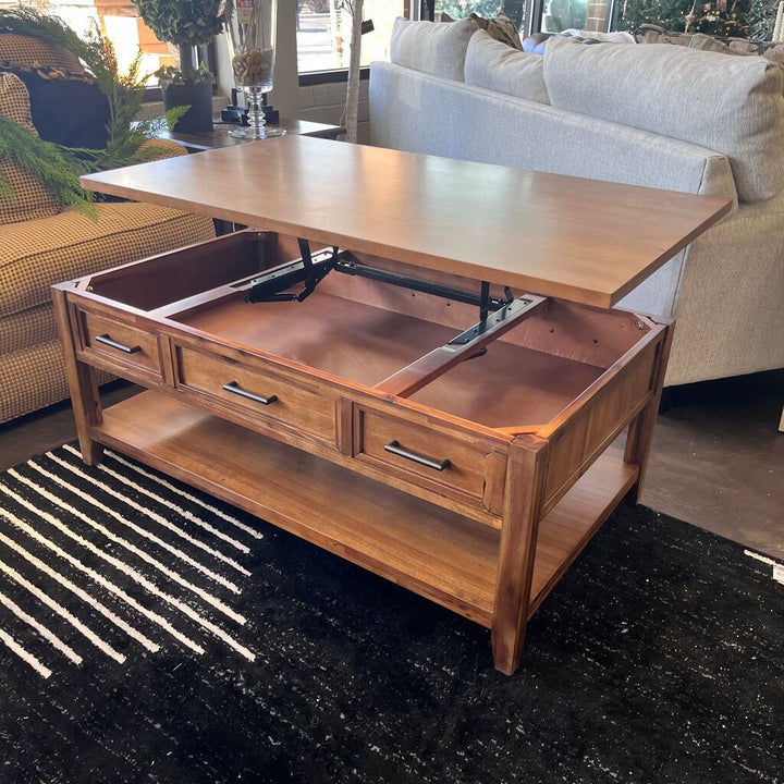 (Brand New) Cocktail Table w/ Lift Top & Casters