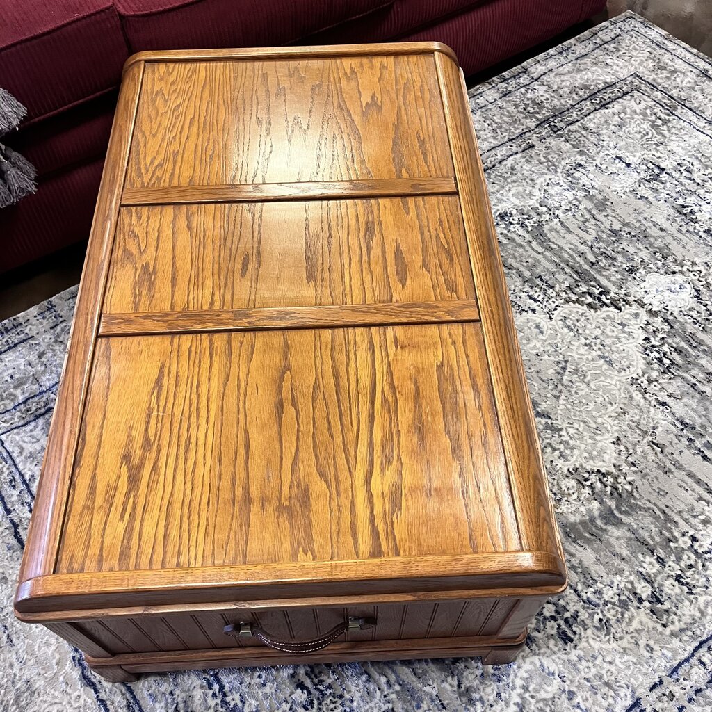 Cocktail Table w/ Leather Handles
