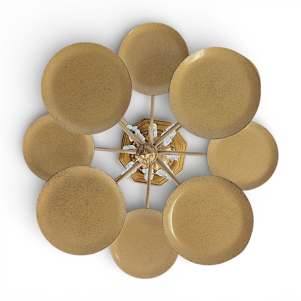 12 Candle Chandelier Stand w/ Suspended Gem Accents