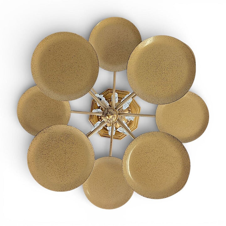 12 Candle Chandelier Stand w/ Suspended Gem Accents