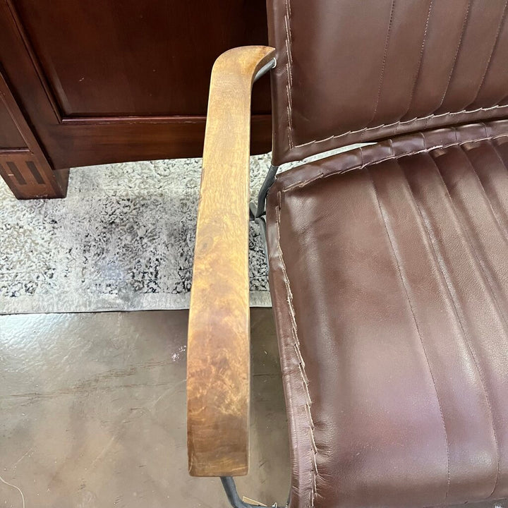 (Brand New) Saddle Leather Sofa Seat - Acosta's Home