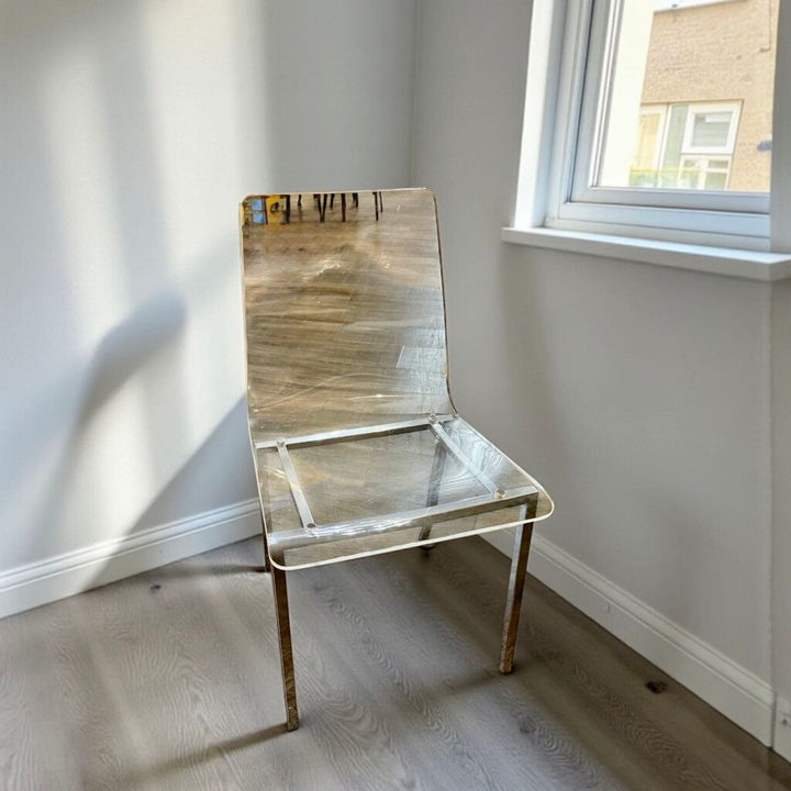 Clear Acrylic Chair with Metal Legs