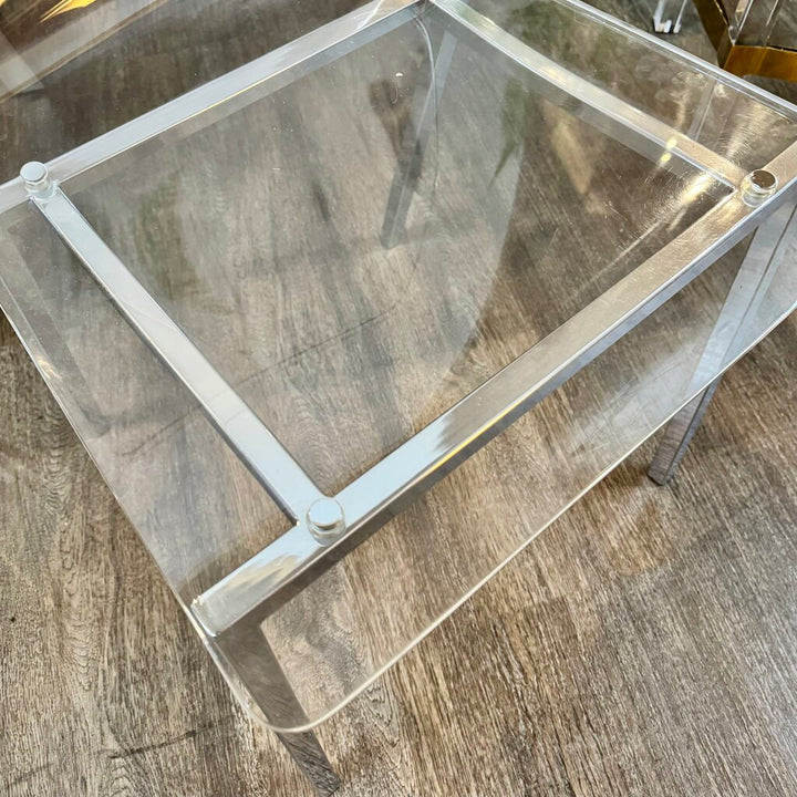 Clear Acrylic Chair with Metal Legs