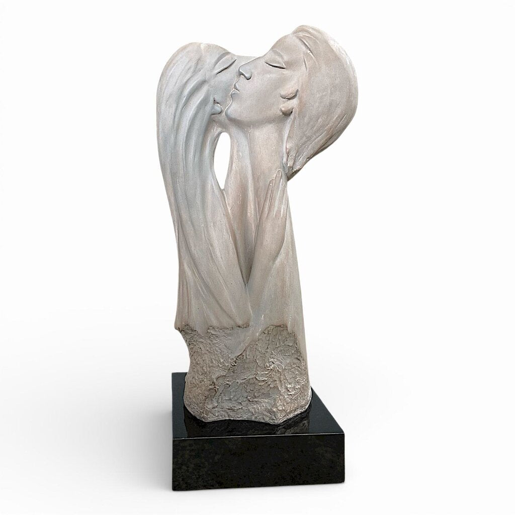 Woman w/ Man Bust on Pedestal - Acosta's Home