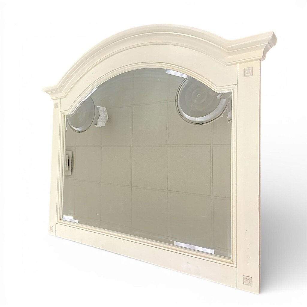 Beveled Arch Mirror in Wood Frame - Acosta's Home