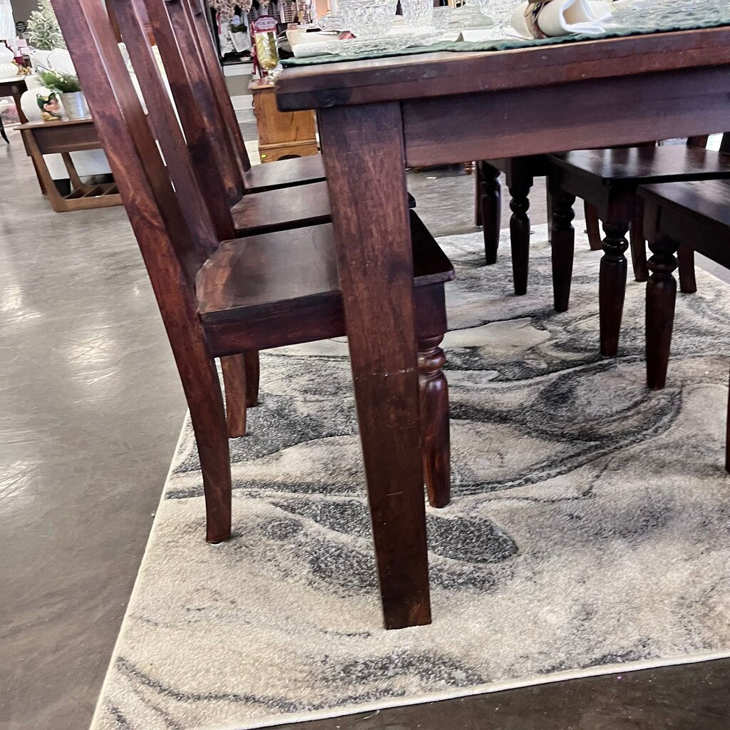 Orig Price $18,000 - Custom Dining Table w/ 8 Chairs - Acosta's Home