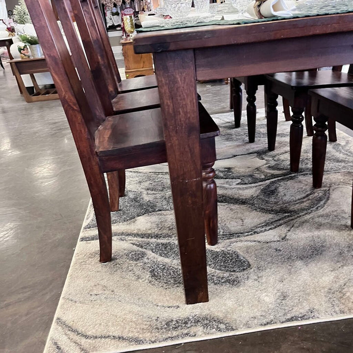 Orig Price $18,000 - Custom Dining Table w/ 8 Chairs - Acosta's Home