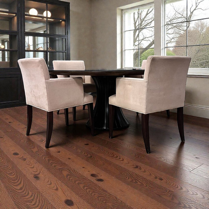 Orig Price $6205 - Dining Table w/ Protective Glass Top & 4 Chairs - Acosta's Home