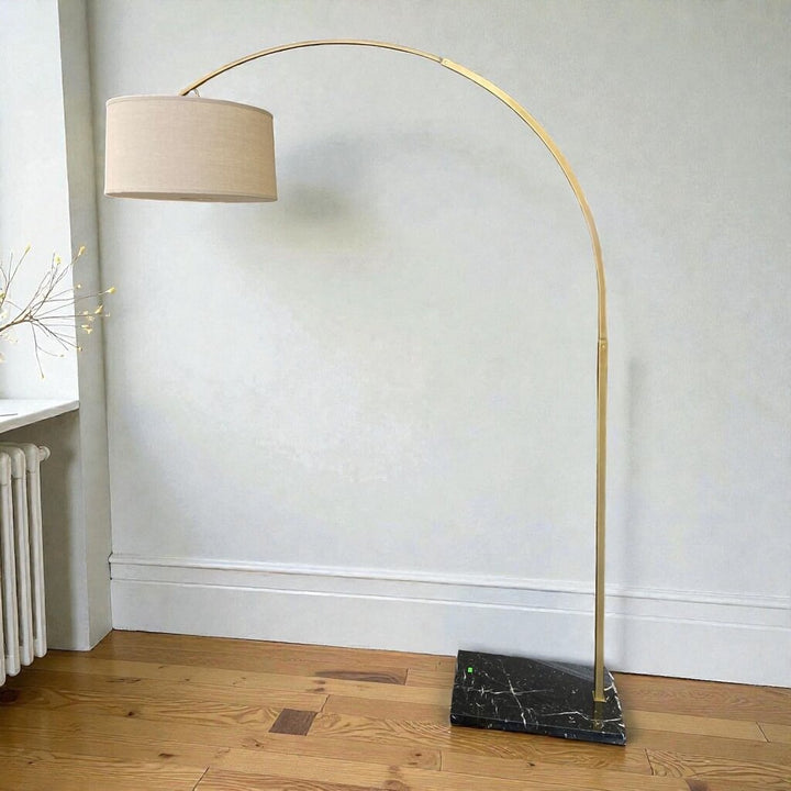 Orig Price $1,265 - Modern Arc Floor Lamp w/ Marble Base - Acosta's Home