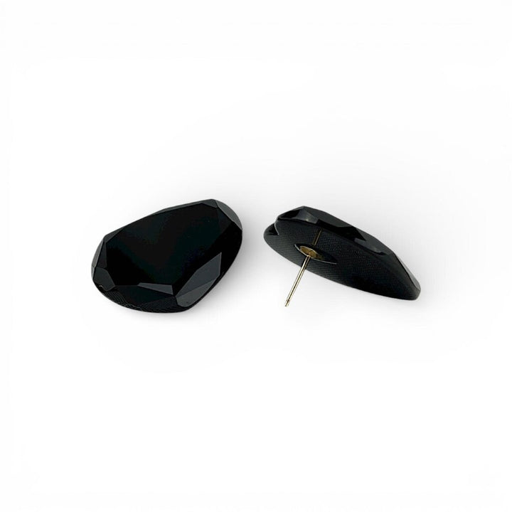 14K Gold Onyx Heart Earrings - Acosta's Home