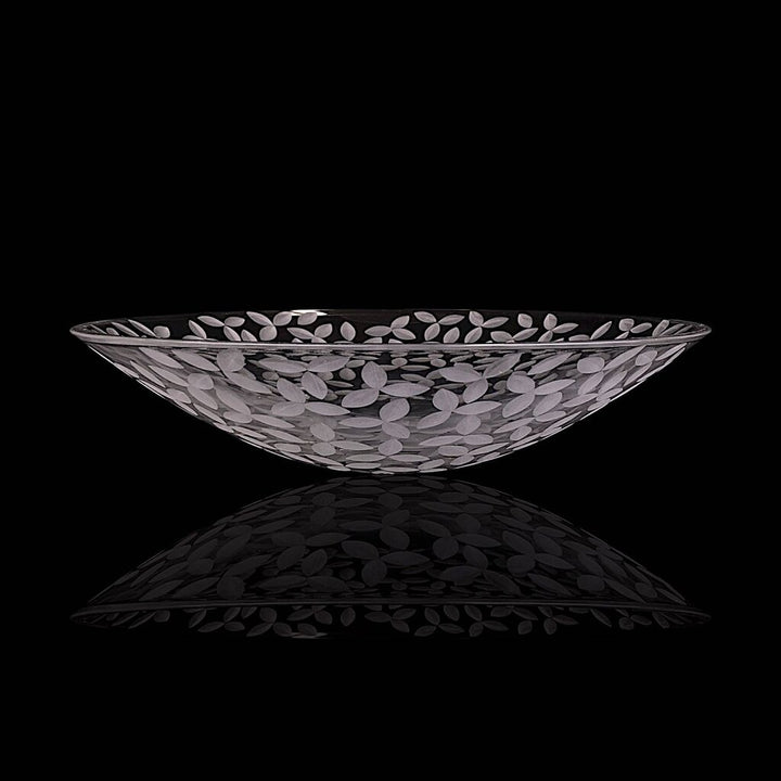Cut Crystal Round Bowl - Clover - Acosta's Home