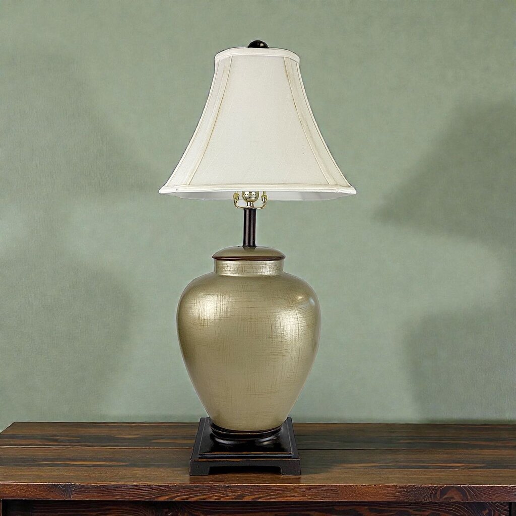 Footed Table Lamp w/ Brushed Finish - Acosta's Home