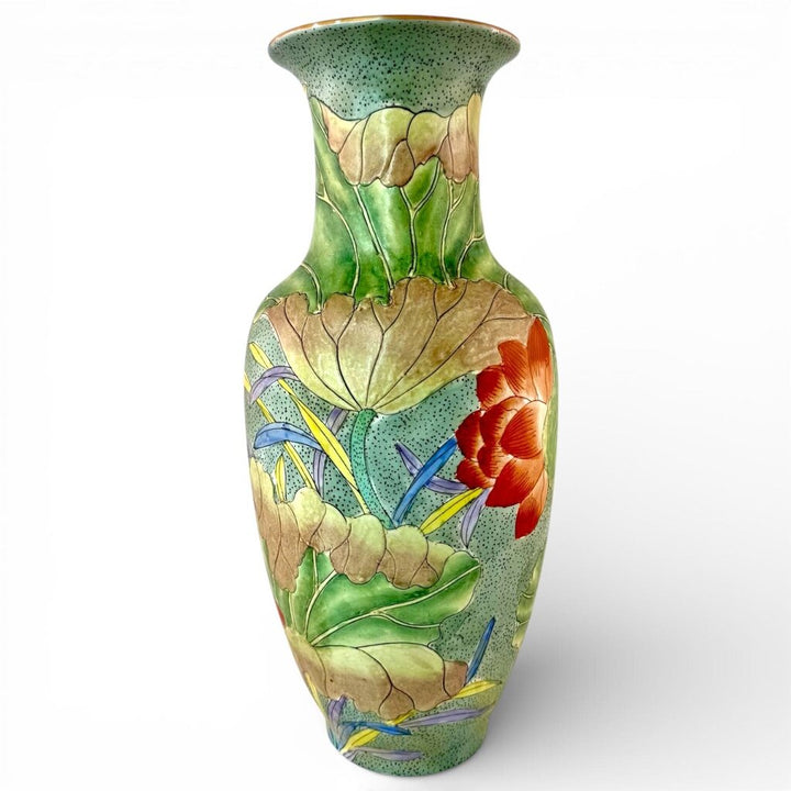 Asian Inspired Floral Vase