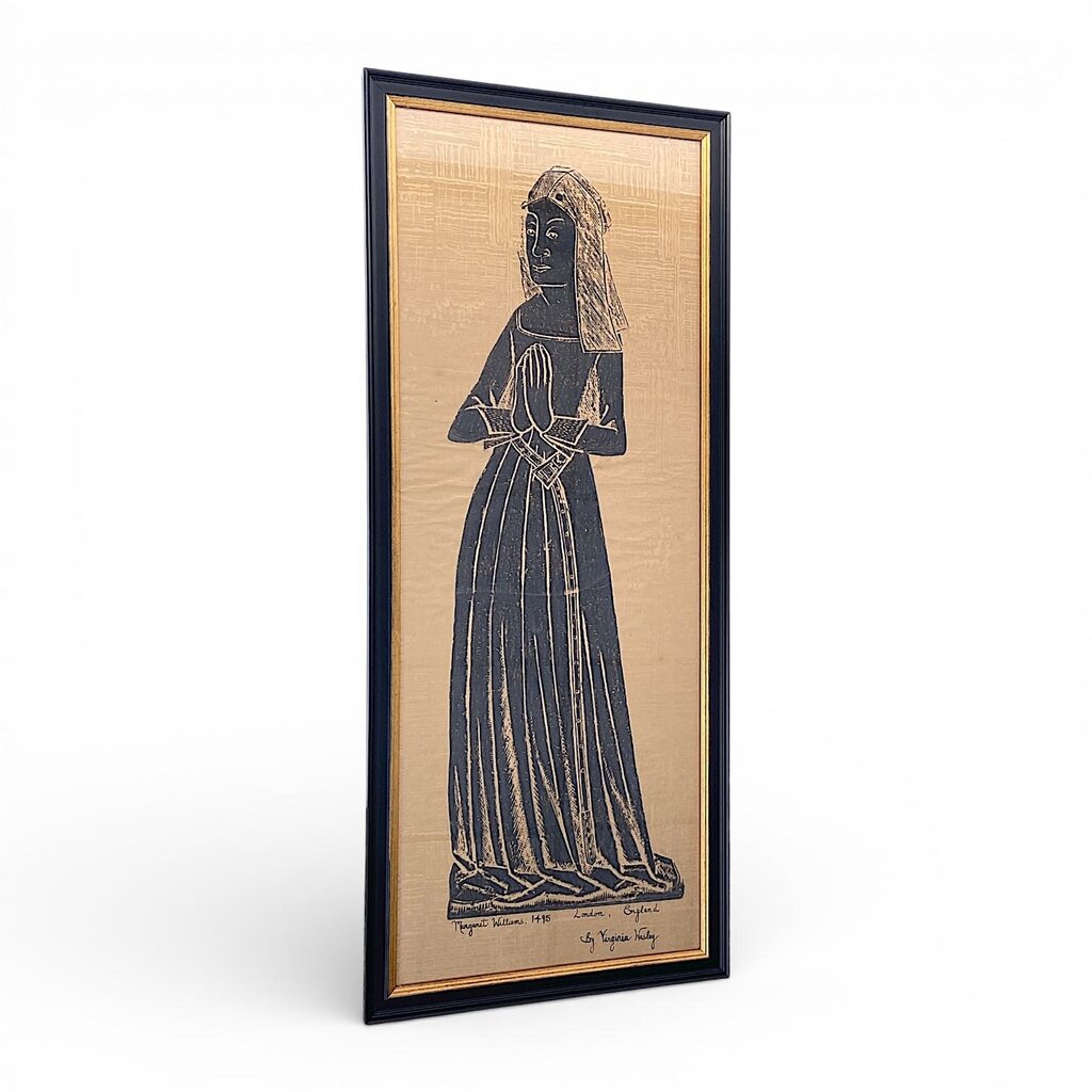 Framed Brass Rubbing Artwork of Margaret Williams - Acosta's Home